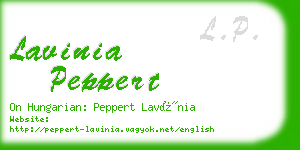 lavinia peppert business card